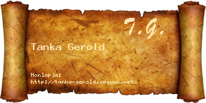 Tanka Gerold névjegykártya
